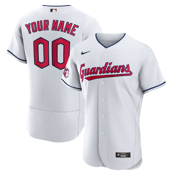 Custom Cleveland Guardians white jersey