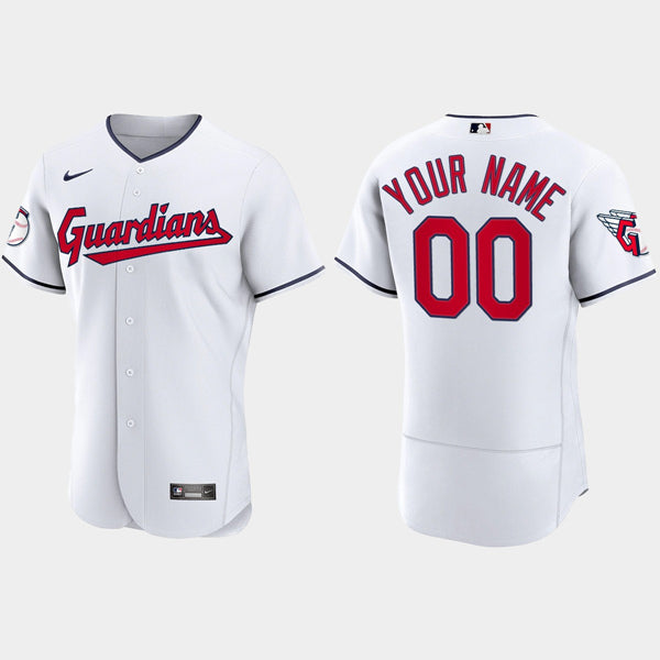 Custom Cleveland Guardians white jersey