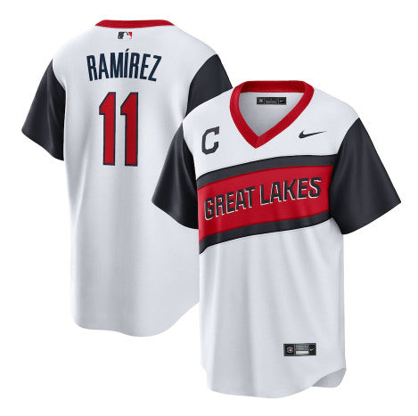 Jose Ramirez Cleveland Guardians white Classic jersey