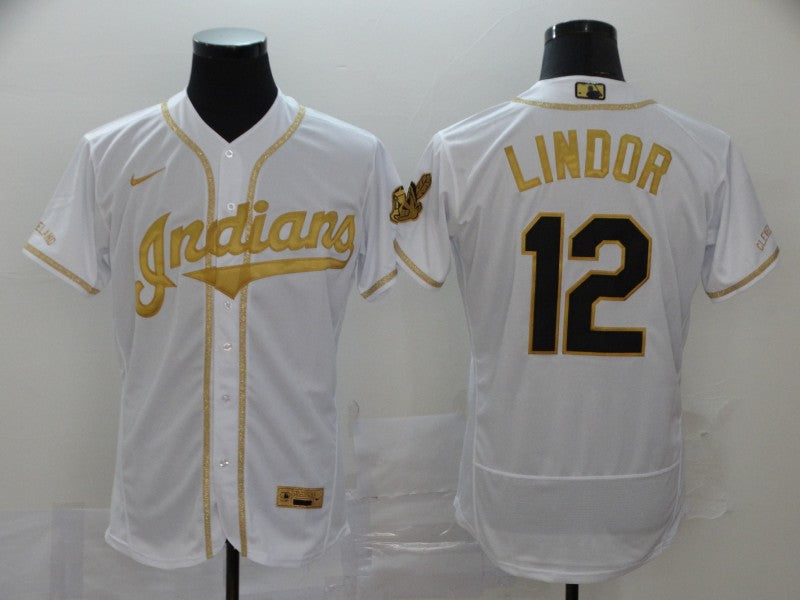 Francisco Lindor Cleveland Guardians white jersey