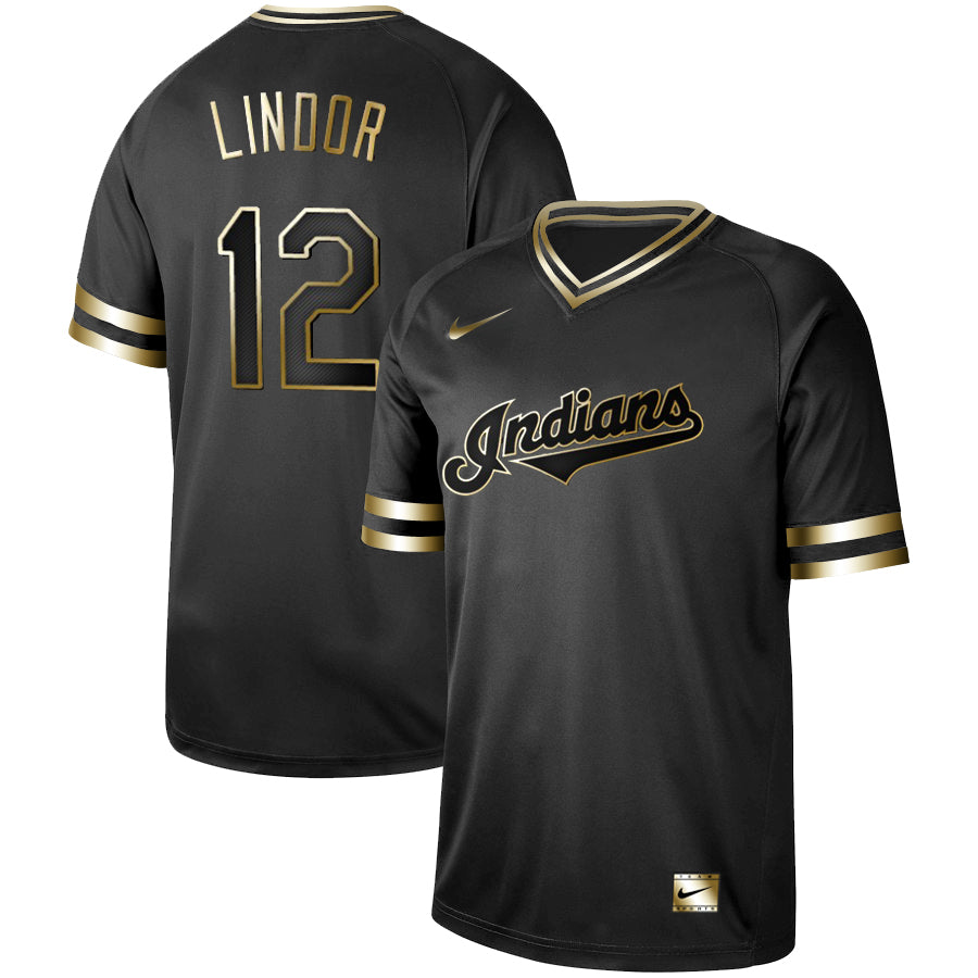 Francisco Lindor Cleveland Guardians black jersey