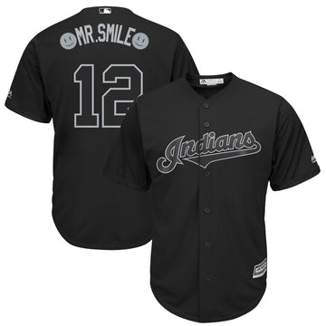 Francisco Lindor Majestic Cleveland Guardians black jersey