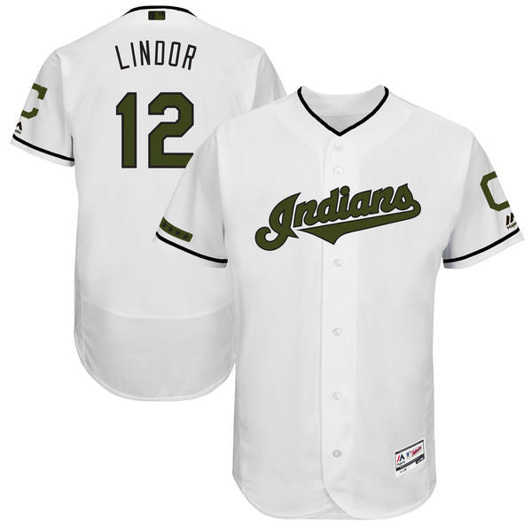 Francisco Lindor Majestic Cleveland Guardians white Authentic jersey
