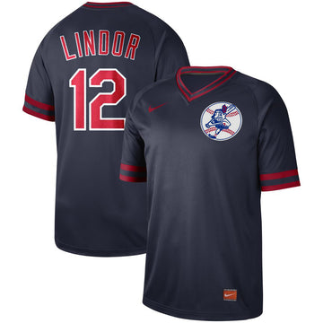 Francisco Lindor Mr Smile Cleveland Guardians navy Legend jersey