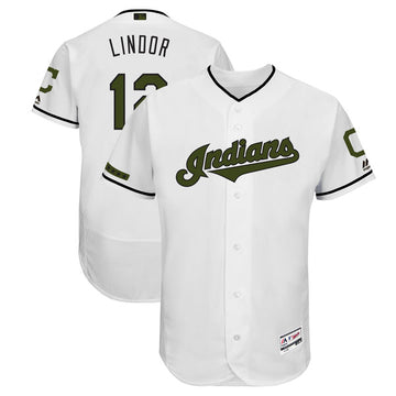 Francisco Lindor Cleveland Guardians white jersey