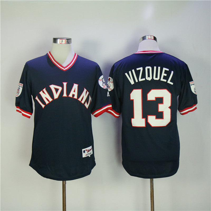 Omar Vizquel Cleveland Guardians navy jersey