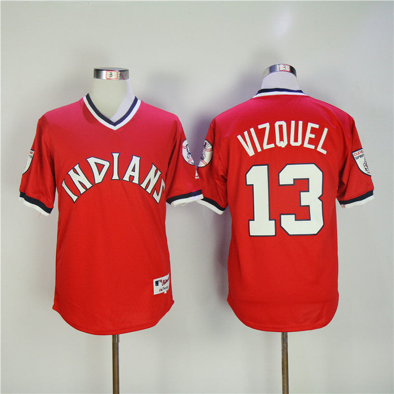 Omar Vizquel Cleveland Guardians red Throwback jersey