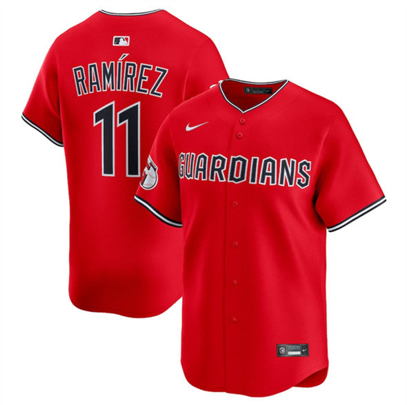 Custom Cleveland Guardians red Alternate jersey