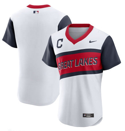 Custom Cleveland Guardians white Classic jersey