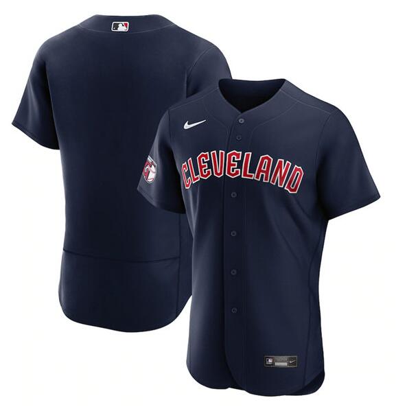 Custom Cleveland Guardians navy jersey