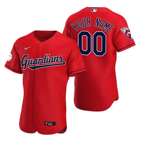 Custom Cleveland Guardians red jersey