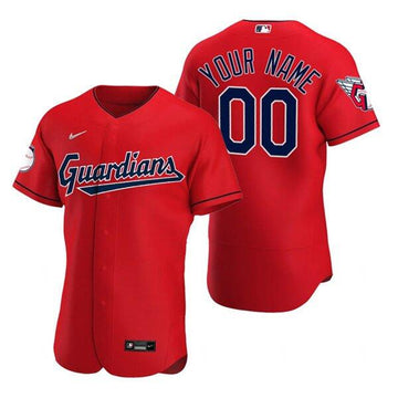 Custom Cleveland Guardians red jersey