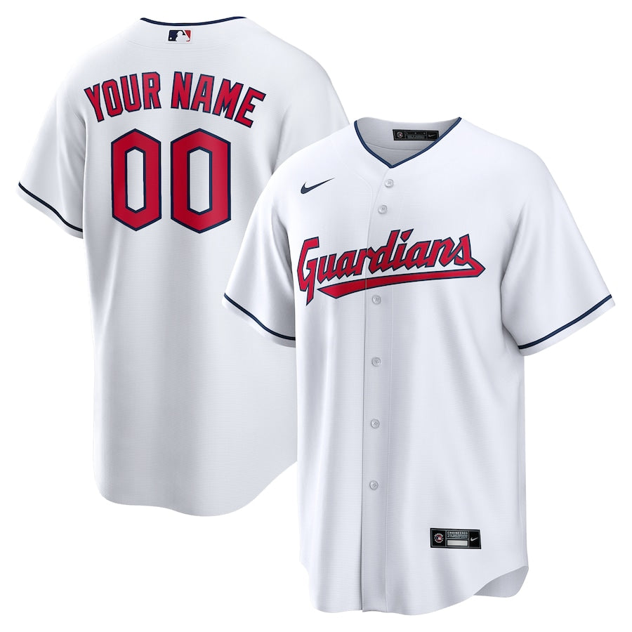 Custom Cleveland Guardians white jersey