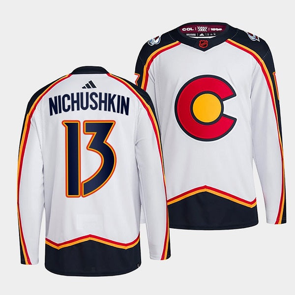 Valeri Nichushkin Colorado Avalanche white Reverse Retro jersey