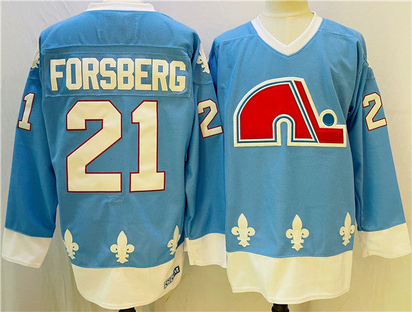 Peter Forsberg Colorado Avalanche blue jersey