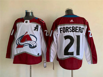 Peter Forsberg Colorado Avalanche white jersey