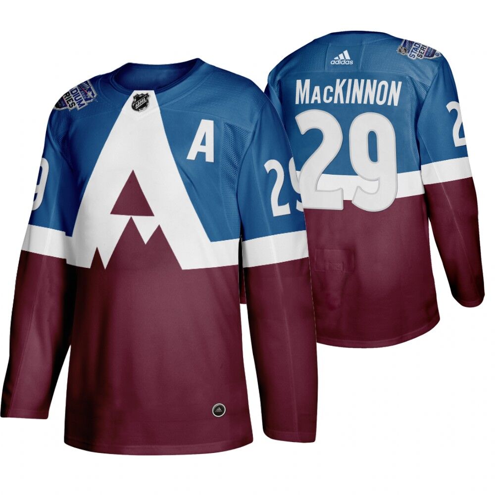 Nathan MacKinnon Colorado Avalanche blue Stadium Series jersey