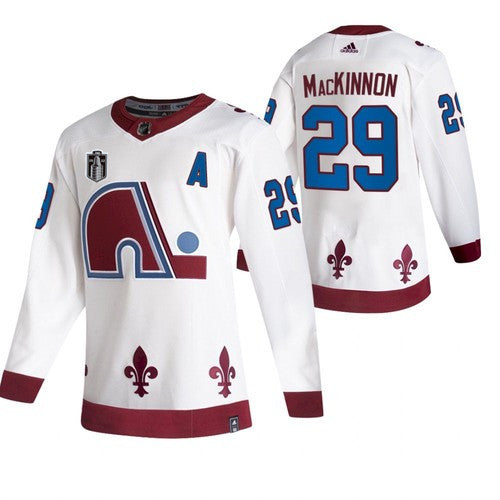 Nathan MacKinnon Colorado Avalanche white Reverse Retro jersey