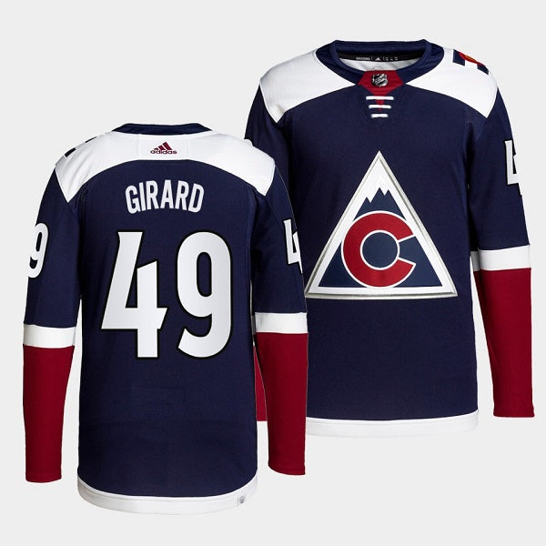 Sam Girard Colorado Avalanche navy jersey