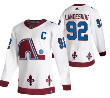 Gabriel Landeskog Colorado Avalanche white Reverse Retro jersey