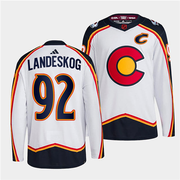 Gabriel Landeskog Colorado Avalanche white Reverse Retro jersey