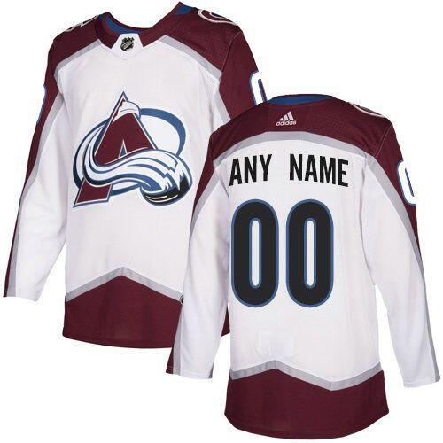 Custom Colorado Avalanche white jersey