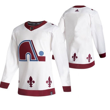 Custom Colorado Avalanche white Reverse Retro jersey