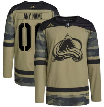 Custom Colorado Avalanche camo Salute To Service jersey