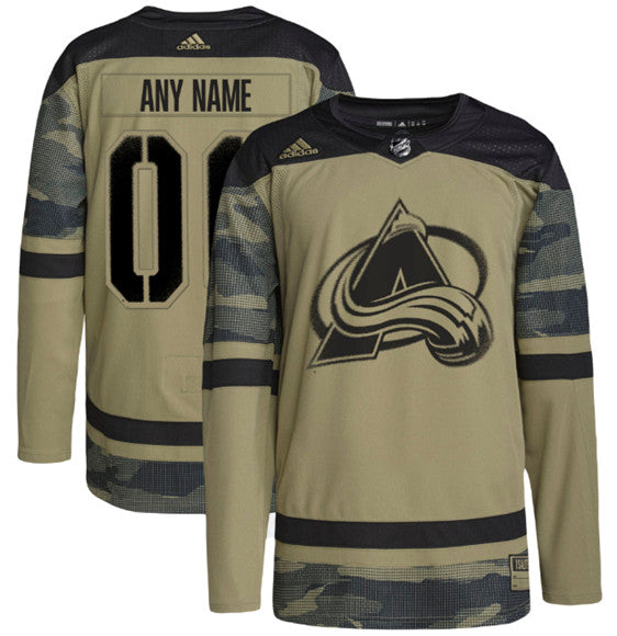 Custom Colorado Avalanche camo Salute To Service jersey