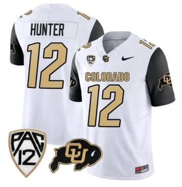 Travis Hunter Colorado Buffaloes white-black FUSE jersey