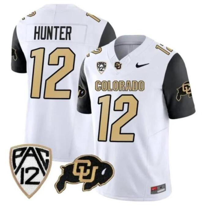 Travis Hunter Colorado Buffaloes white-black FUSE jersey