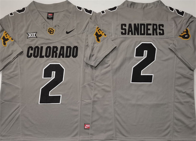 Shadeur Sanders Colorado Buffaloes gray FUSE jersey