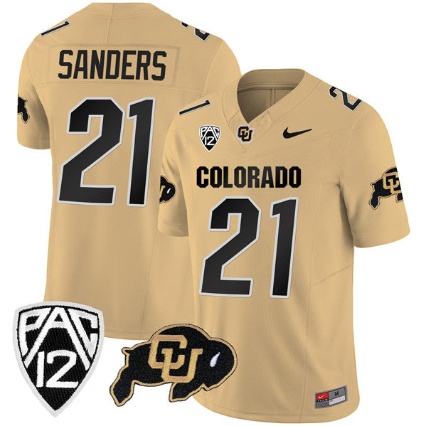 Shilo Sanders Colorado Buffaloes gold FUSE jersey