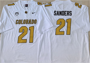 Shilo Sanders Colorado Buffaloes white jersey