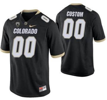 Custom Colorado Buffaloes black Game jersey