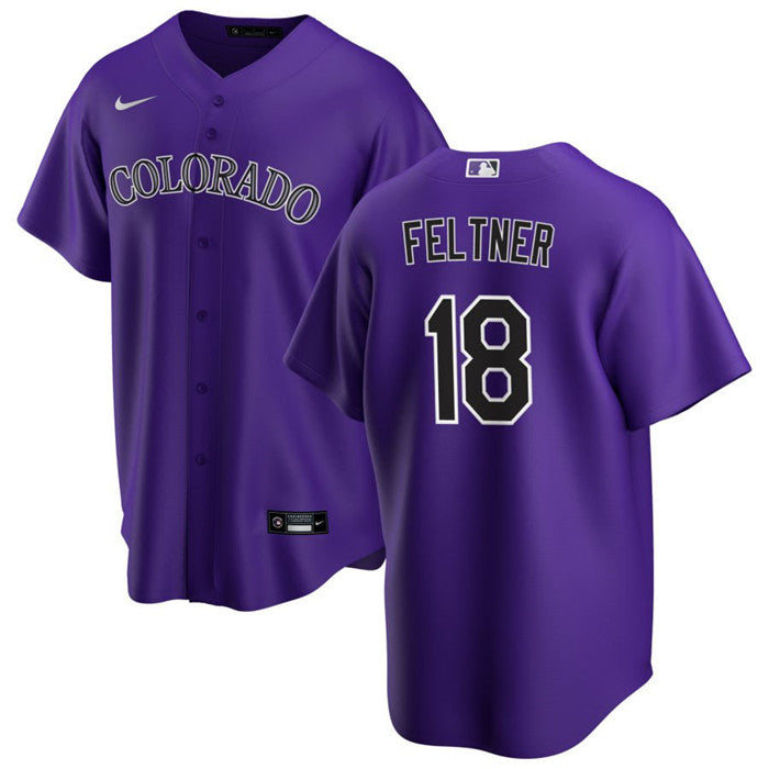 Ryan Feltner Colorado Rockies purple jersey
