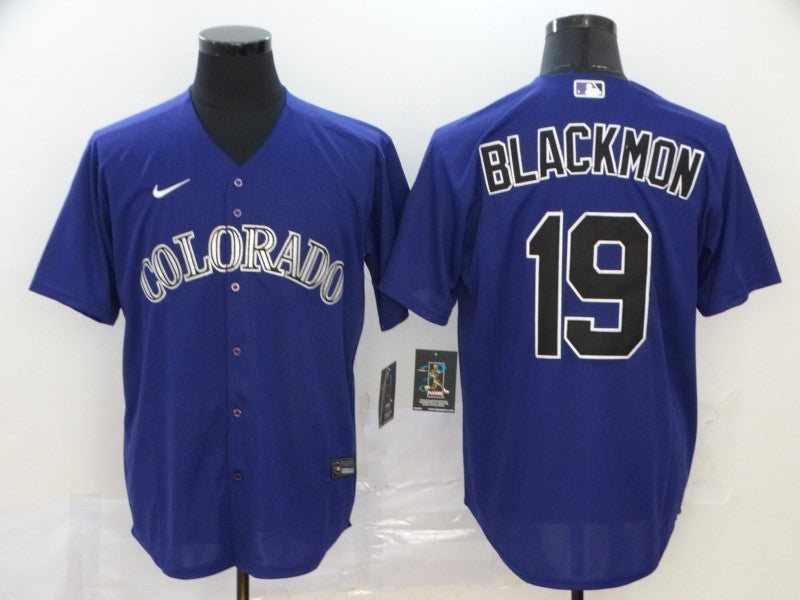 Charlie Blackmon Colorado Rockies blue jersey