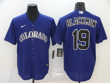 Charlie Blackmon Colorado Rockies blue jersey