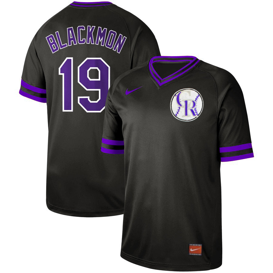 Charlie Blackmon Chuck Nazty Colorado Rockies black Legend jersey