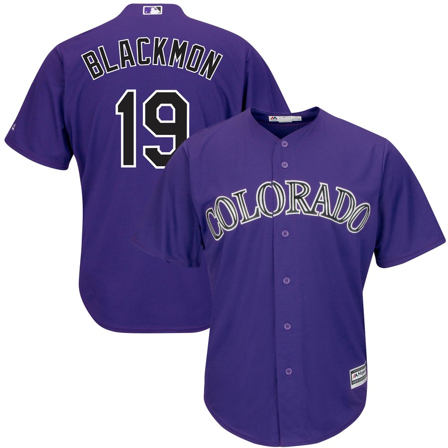 Charlie Blackmon Chuck Nazty Colorado Rockies purple jersey