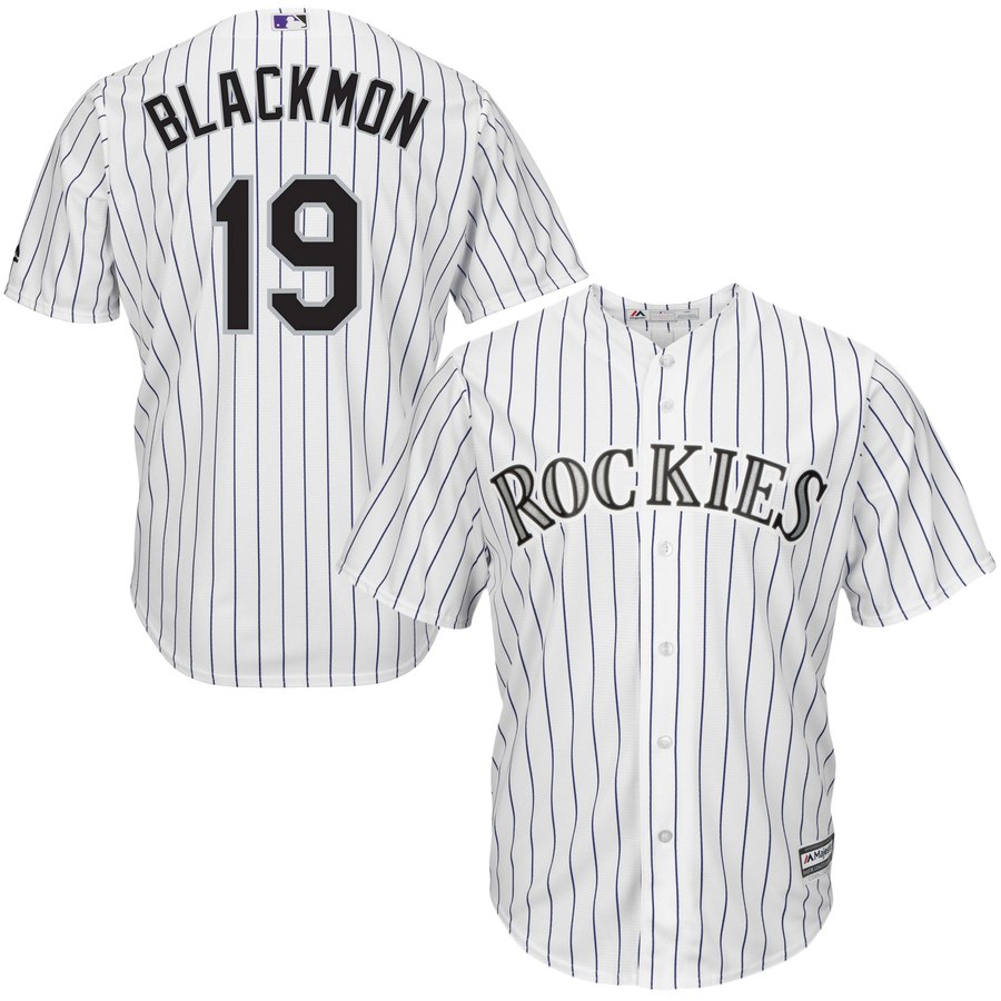 Charlie Blackmon Chuck Nazty Colorado Rockies white jersey