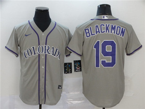 Charlie Blackmon Colorado Rockies grey jersey