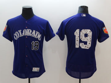 Charlie Blackmon Colorado Rockies purple jersey