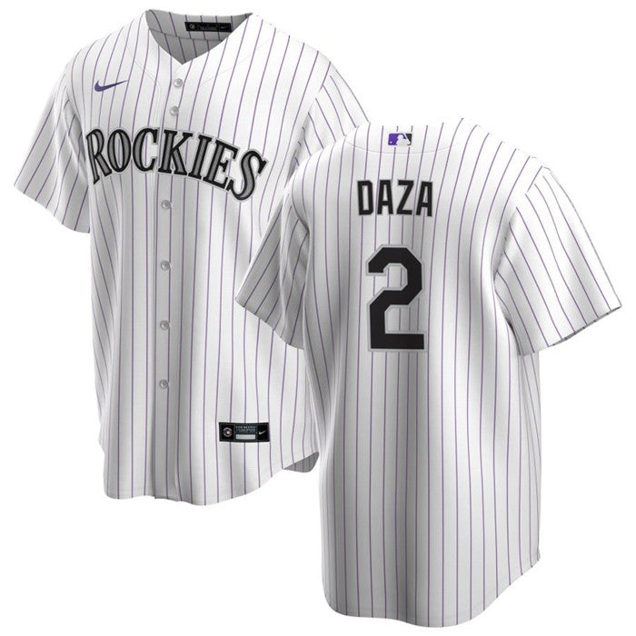 Yonathan Daza Colorado Rockies white jersey