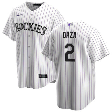 Yonathan Daza Colorado Rockies white jersey