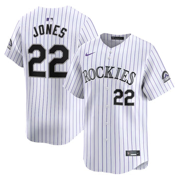 Nolan Jones Colorado Rockies white Home jersey