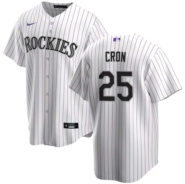 CJ Cron Colorado Rockies white jersey