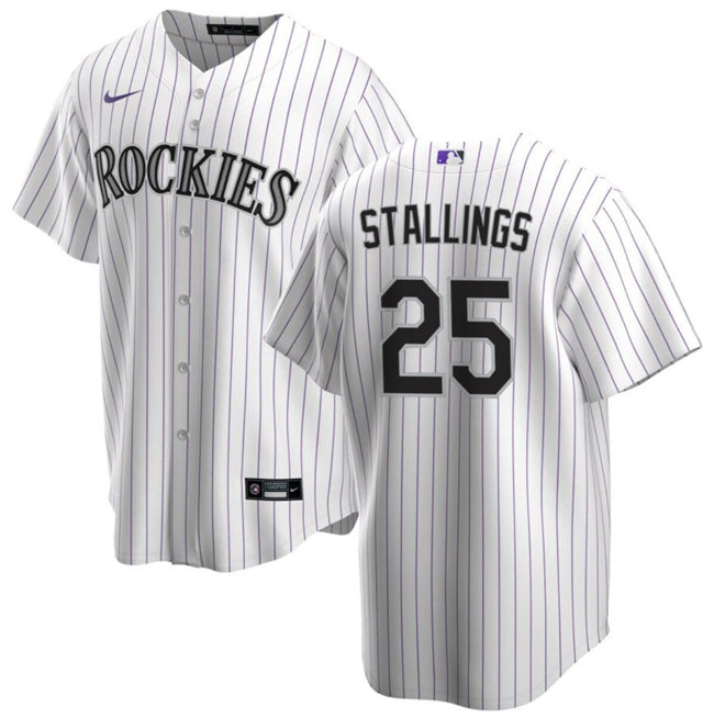 Jacob Stallings Colorado Rockies white jersey