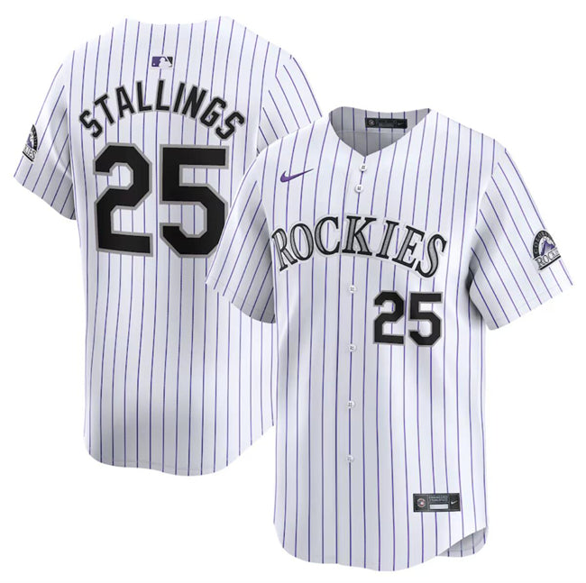 Jacob Stallings Colorado Rockies white Home jersey