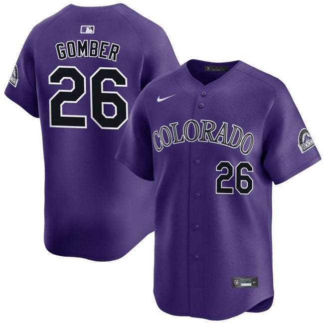 Austin Gomber Colorado Rockies purple jersey